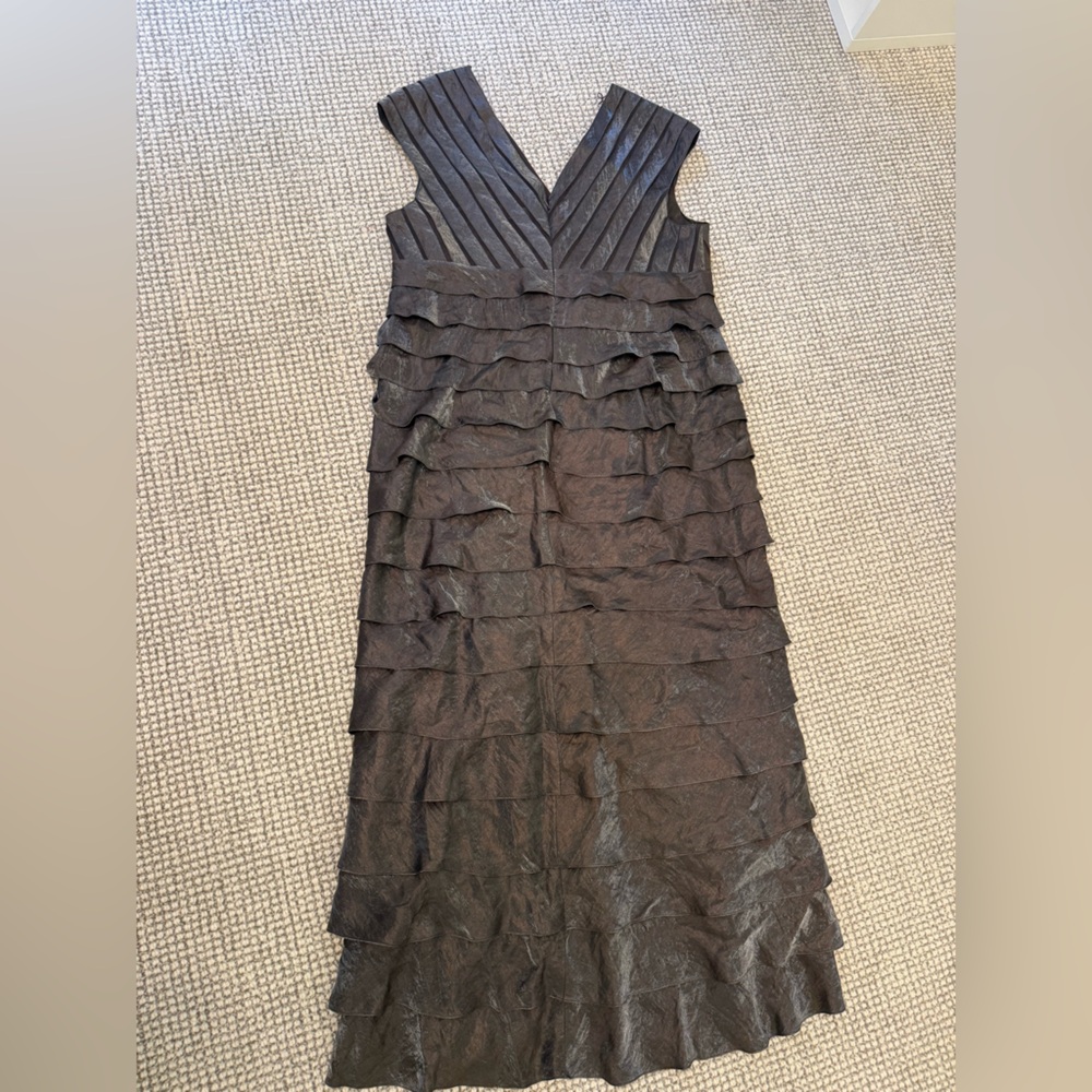 Adrianna Papell Black Tiered Ruffle Mini Dress - Picture 8 of 8